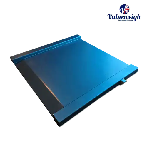 Mild steel drive-through scale with built-in ramps and handles for portability