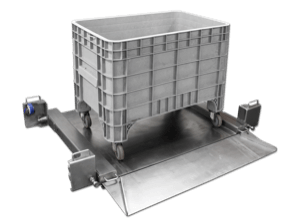 Mobile drive-in scale with ramp and display column